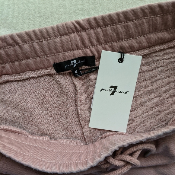 7FAM Jogger Lounge High-Rise Drawstring Pockets Elastic Cuffs Dusty Pink M NWT - Picture 13 of 14